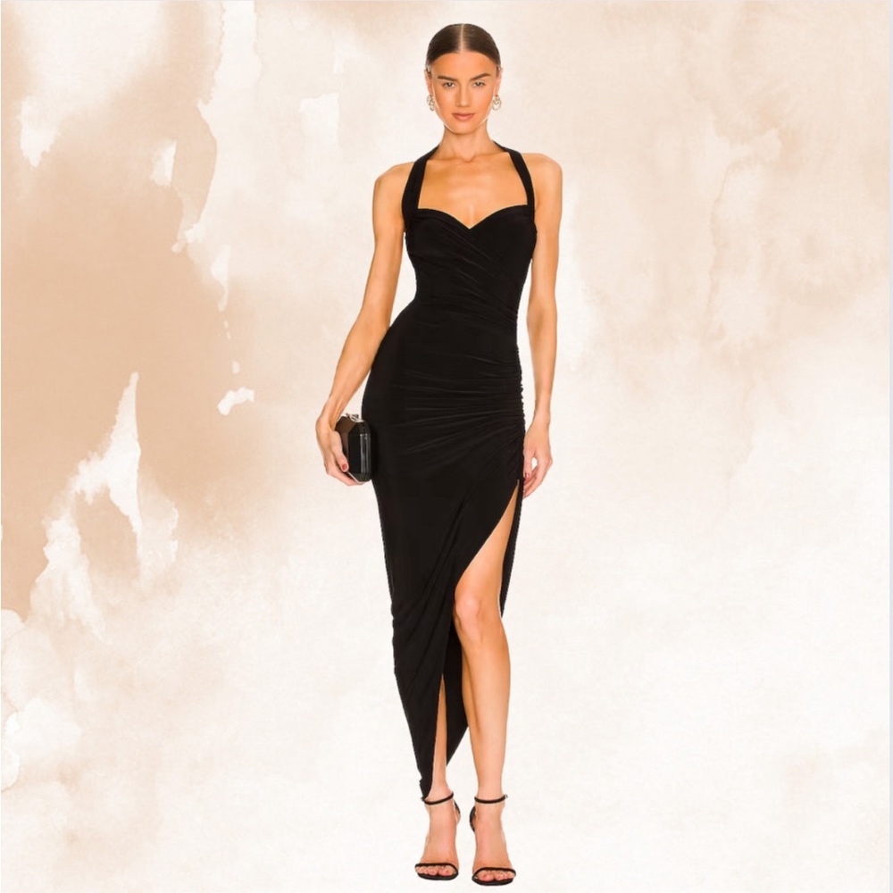 Norma Kamali Black Asymmetrical Dress